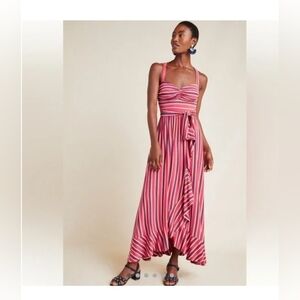 Maeve by Anthropologie Gabriela  striped dress size S